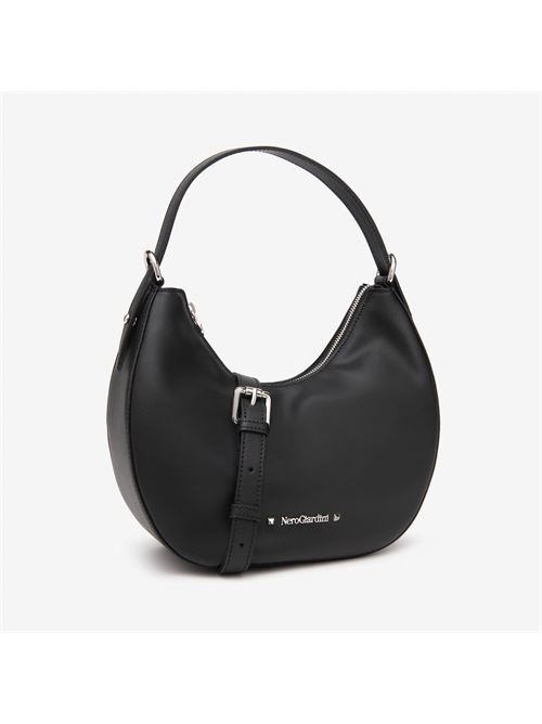 borsa hobo da donna in pelle nera NERO GIARDINI | E543916D100